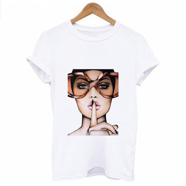 Kaizens Glasses New summer white T-shirt